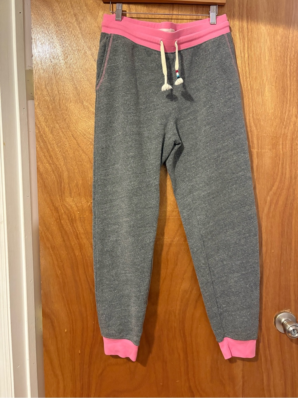 Sol Angeles Gray & Pink Fleece Jogger Pants